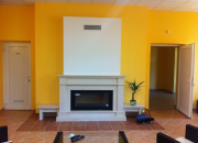 minimal stílusú kandalló építése